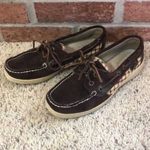 Brown Suede Sperry Boat Shoes